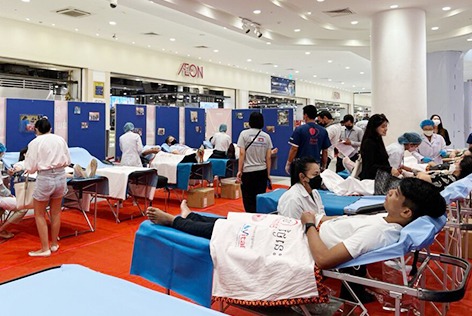 AEON MALL CAMBODIA and Japan Heart had Organized the 2nd drive of Blood donation activity